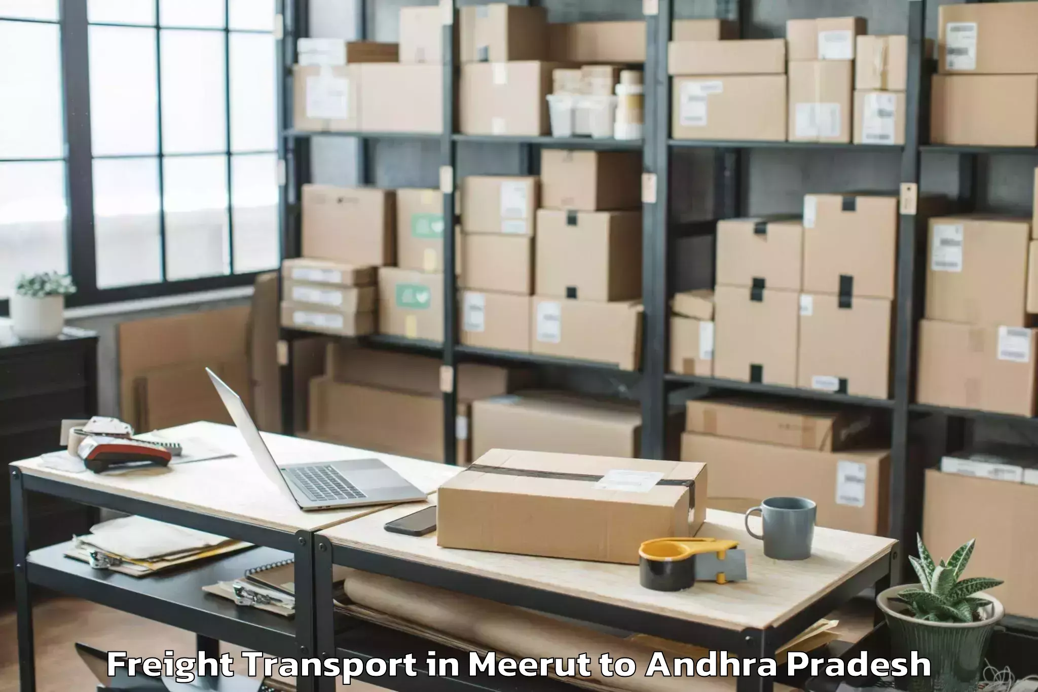 Trusted Meerut to Yadamarri Freight Transport